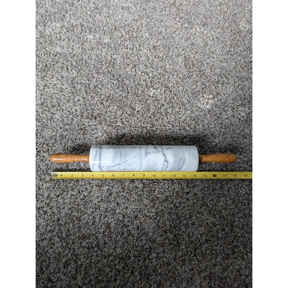 Marble Rolling Pin Black & White‎ Baking Candy Making 18 inch
